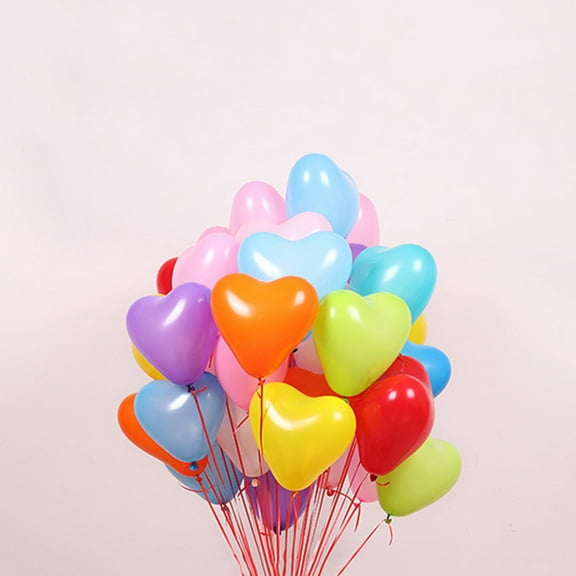 Alasum Valentine's Day Balloon Decoration 100 Pcs Latex Heart Shape for Parties