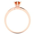 thumbnail image 4 of 0.5 ct Round Cut Simulated Ruby Solitaire 18K Rose Gold Womens Engagement Ring, 4 of 5