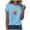 Sky Blue, variant on GEWSEY Womens Cute Make A Wish Dandelion Printed Tee Shirts Summer Cotton Vintage Graphic Tees Tops (Blue, 3XL)
