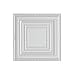 thumbnail image 3 of Fasade Easy Installation Portrait Gloss White Glue Up Ceiling Tile/ Ceiling Panel (12" X 12" Sample), 3 of 3