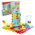 thumbnail image 2 of Juego de bloques de construcción de engranajes para niños, 81 piezas, bloques de aprendizaje, engranajes giratorios motorizados, juguete de construcción, regalo para niños, 2 of 7
