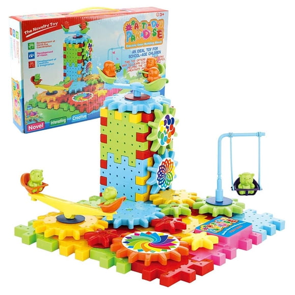 81 Piece DIY Gear Building Blocks Toy Set Learning Blocks Motorized  Gears Construction Toy Kids DIY Gift