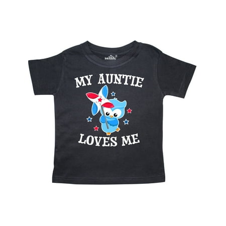 

Inktastic My Auntie Loves me with Owl Gift Toddler Boy or Toddler Girl T-Shirt