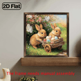 thumbnail image 2 of Charming Bunny Easter Egg Wooden Sign - Rustic Farmhouse Wall or Tabletop Decor with Two Bunnies Egg Cart - Wood Spring Easter Decoration for Home, Kitchen Gift - 8x8 Inch., 2 of 9