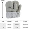 thumbnail image 4 of BEMS-(Rosa claro Talla: M)Guantes de punto para niños Manoplas Moda para mujer Felpa de punto Corte torcido Dedos engrosados Más guantes de lana Mitones Guantes térmicos para bebés Invierno, 4 of 5