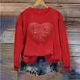 thumbnail image 1 of Meichang Sweatshirts Mignons pour Femmes, Sweatshirt de la Saint-Valentin, Sweatshirt Graphique Drôle d'Amour, Manches Longues, Col Rond, Décontracté, Vacances, 1 of 4