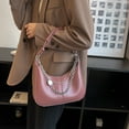 thumbnail image 3 of Nueva moda Otoño e Invierno bolso mensajero nicho cadena hombro PU axila bagpink, 3 of 5