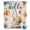 Beige, Blue, Orange, variant on Summer Beach Sheer Curtains 45 Inches Long for Bedroom, Ocean Shells Starfish Bag Stripe Rainbow Light Filtering Privacy Drapes, Breathable Semi Sheer Short Window Treatment for Kitchen Cafe Bathroom