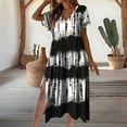 thumbnail image 2 of Summer Casual Dresses for Womens 2026 Fashion Plus Size Casual V-Neck Short Sleeve Solid Dress, 2 of 5