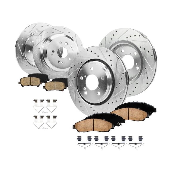 Front and Rear Brake Pad and Rotor Kit - Compatible with 2014 - 2016 Acura MDX 2015
