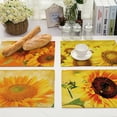 thumbnail image 5 of Mantel Individual creativo con aislamiento térmico de girasol, tapete de mesa antideslizante simple y colgante, 4 Uds., 5 of 5