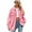 Rose red, variant on Women's Denim Outerwear Clothing Jean Jacket Decorative Pocket Long Sleeve Coat for Female