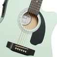 thumbnail image 5 of Ashthorpe Full-Size Cutaway Thinline Acoustic Electric Guitar Package, Mint Green, 5 of 8