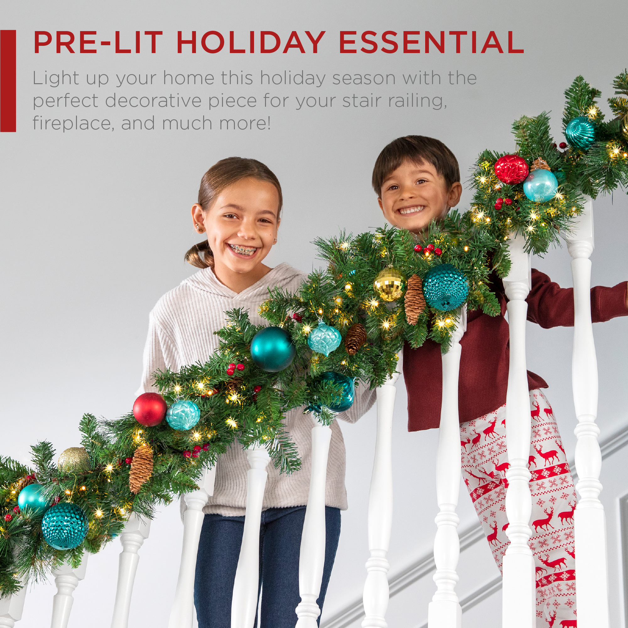 Best Choice Products 9ft Pre-Lit Christmas Garland, 50 LED Lights photo 6