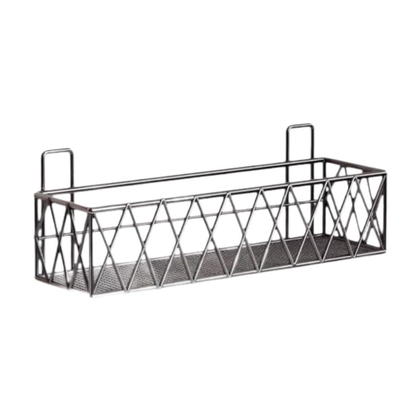Estante colgante de pared para baño, organizador de ducha resistente y multiusos, estante de almacenamiento para lavandería, dormitorio de granja Negro