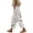 White, variant on Women Casual Pants Elastic Waist Drawstring Harem Pants Digital Floral Print Beach Office Shopping Daily Long Trousers