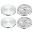 thumbnail image 1 of Unique Bargains M10 Thread 70mm Diameter Round Shape Aluminum Disc Hardware 4pack Aluminum Circle Disc Glass Top Adapter for Glass Table, 1 of 5