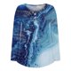 thumbnail image 4 of Camiseta informal para mujer, blusa estampada de manga larga con cuello redondo y fruncido Pompotops  FGAJ8589, 4 of 6