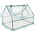 thumbnail image 3 of Sunnydaze Mini Greenhouse with 2 Zippered Side Doors - 4' x 3' - Clear, 3 of 8