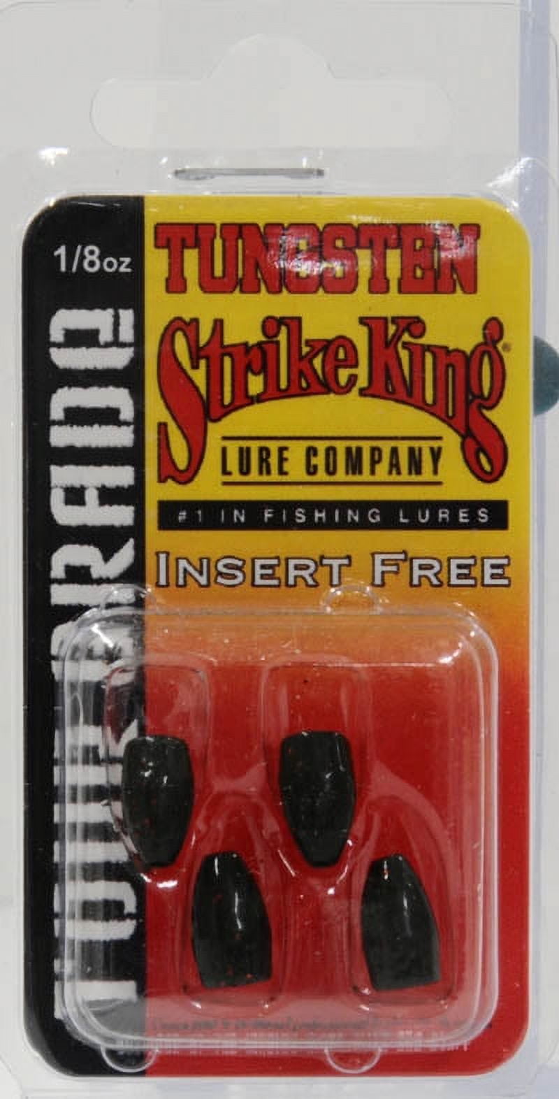 Strike King Tungsten Worm Weights 1/8 oz Watermeleon Red 4 pk