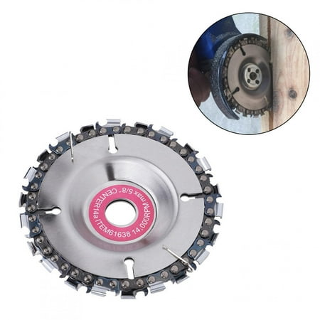 

LHCER Woodworking Tool Woodworking Chain Plate 4 Inch Chain Disc 22 Tooth Angle Grinder Fine Chain Saw Plate For Woodcarving Cutting Tool