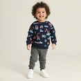 thumbnail image 2 of Suilloe Toddles Boys Hoodless Sweatshirts Cartoon Spaceship Print Long Sleeve Hoodies Pullover Casual Round Neck Fashion No Hood Sweatshirt For Toddler And Youth，2-3Y, 2 of 9