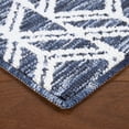 thumbnail image 5 of TOWN & COUNTRY EVERYDAY Walker Modern Diamond Everwash® Washable Multi-Use Decorative Rug with Non-Slip Backing, Navy Blue, 24"x72", 5 of 11