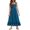 Dark Blue, variant on Arshiner Girls Summer Dress Boho Beach Casual Smocked Maxi Dresses