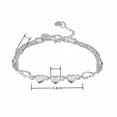 thumbnail image 3 of Pulsera de Cadena con Colgante de Corazón Ajustable, 3 of 5