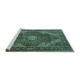thumbnail image 2 of Ahgly Company Machine Washable Indoor Rectangle Persian Turquoise Blue Traditional Area Rugs, 7' x 9', 2 of 4
