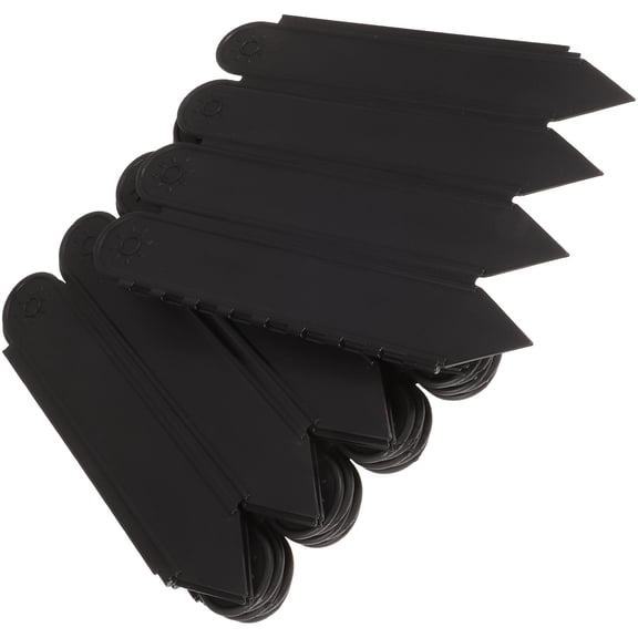 Baluue Black Plastic Outdoor Fence Panel - Reusable Garden Edging Decorative Barrier for Yard and Lawn