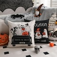 thumbnail image 4 of Halloween Pillow Covers 20x20 inch Set of 4 Black and White Ghost Pumpkins Decoration Outdoor Pillow Cases Black Throw Pillow Covers Decor for Sofa Bed Outdoor Car, 4 of 6