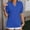 Blue T-Shirts for Women, variant on Fashion $15 & under Olyvenn Women's Workout Tops Fashion Casual Bubble Sleeve V-Neck T Shirt Solid Color Loose Top Blouse Puff Short Sleeve Knit Textured Regular Fit Tops Blue 6