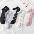thumbnail image 3 of Women Low Cut Socks See-through 5 Pairs Ultra Thin Athletic Socks Running Socks, 3 of 10