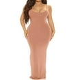 thumbnail image 1 of Femmes Sans Manches Queue de Poisson Maxi Plancher Longueur Robe Spaghetti Sangle Slim Fit Bodycon Longues Robes, 1 of 6