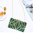 thumbnail image 3 of Bolso de mano elegante para mujer, exquisito diseño hueco de metal, 1733 Green, Mediano, 3 of 5