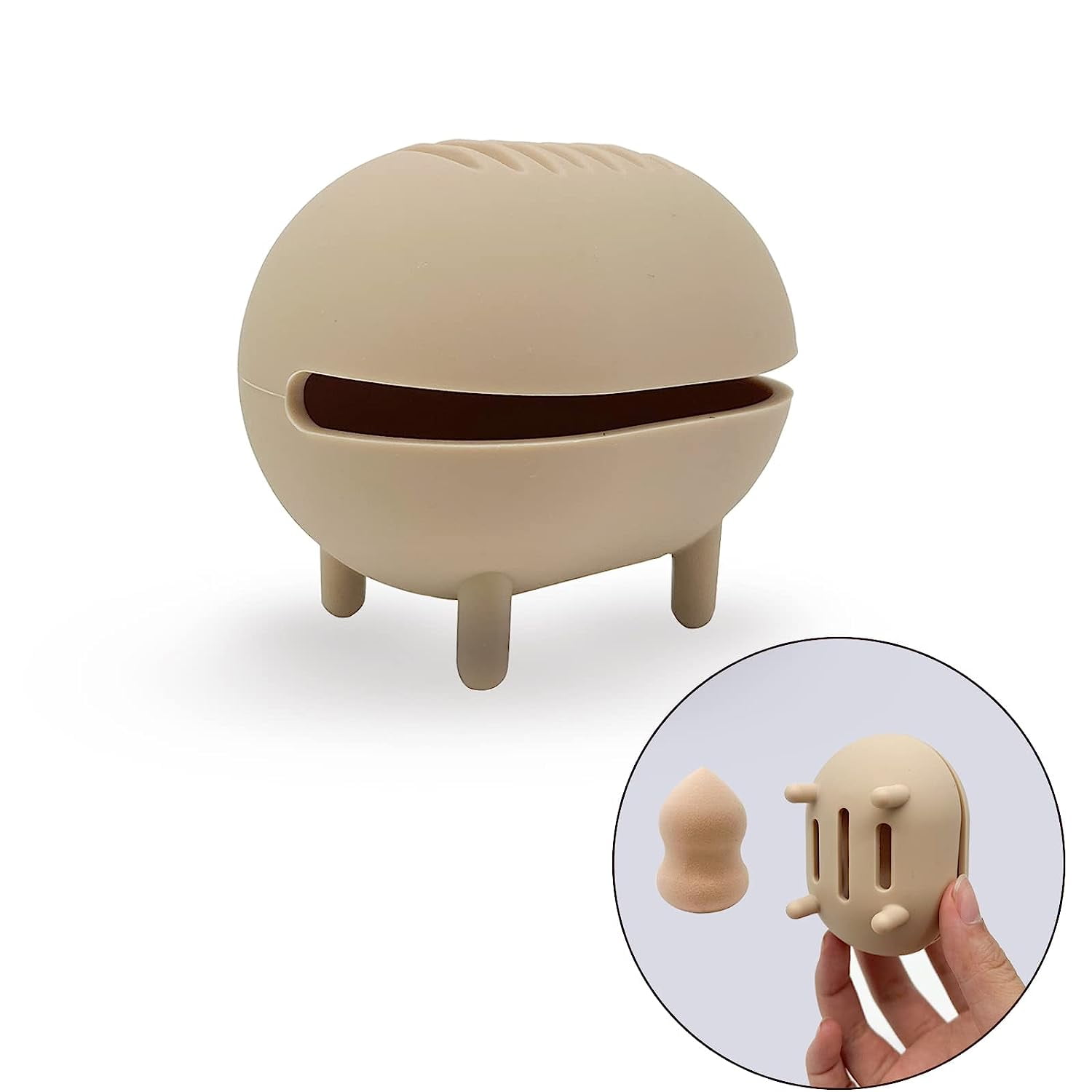 Makeup Sponge Holder,Silky Smooth Makeup Sponge Case Shatterproof Eco
