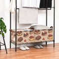 thumbnail image 3 of Yayeee Foldable Storage Basket for Shelves with Handles Waterproof Cloth Bins, Creamy Cake, 3 of 7
