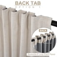 thumbnail image 3 of Cortinas 100% Blackout Shield de lino, 2 paneles, 50 x 240 cm, color crema, 3 of 7