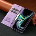 thumbnail image 6 of SaniMore for Samsung Galaxy A14 5G Case [Magnetic Flip Full Protecetive Cover] Card Cash Pokcet + Kickstand + Retro Wear-resisitant PU Leather + Shockproof TPU Inner Business Shell, Purple, 6 of 6