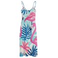 thumbnail image 5 of Flamingo Pattern Design Sleeveless Dress Woman Fashion Long Dresses Women's Summer Suit Dress 2025, 5 of 7