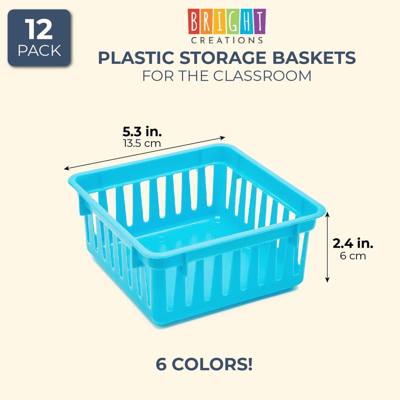 8 Pack Colorful Storage Bins for Classroom - Small Plastic Baskets for  Organizing Shelves, Arts, Crafts, Desks, Toys (4 Colors, 10.3x6.5x2.3 in)