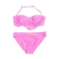 thumbnail image 6 of Weebloom Swimsuit For Teen Girls Two Piece Teen With Fringe Detail Comfortable Fit Beach Pool Party Bathing Suit Swimwear Pink Size 10-11 Years, 6 of 7