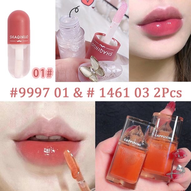 Brillo de labios Ice Mountain, aceite de labios de miel negra, esmalte de labios de gelatina de cristal, hidratante, transparente, resistente al agua, cosméticos de maquillaje