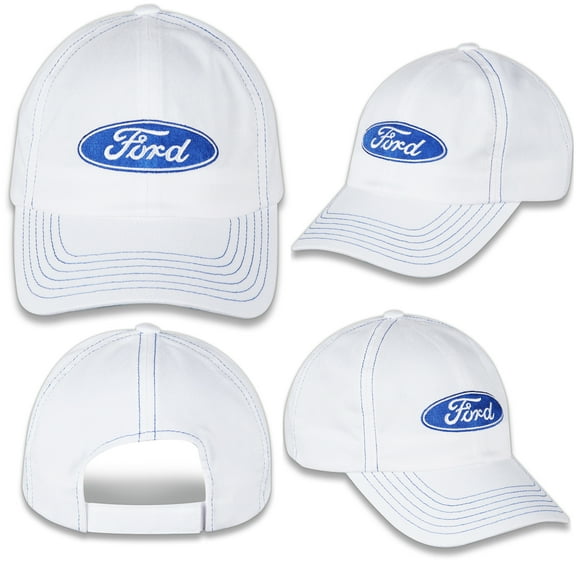 Ford Blue Oval Classic White Unstructured Hat
