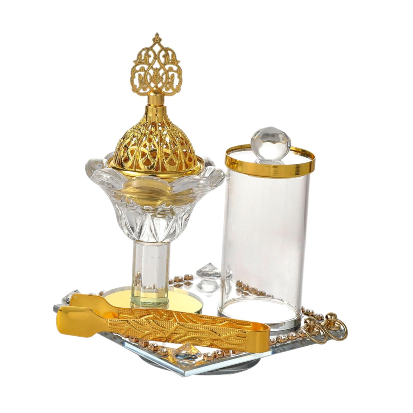 CarpNettore Arabian Incense Burner Gold Incense Holder Decorative Home Decor with Clip Party