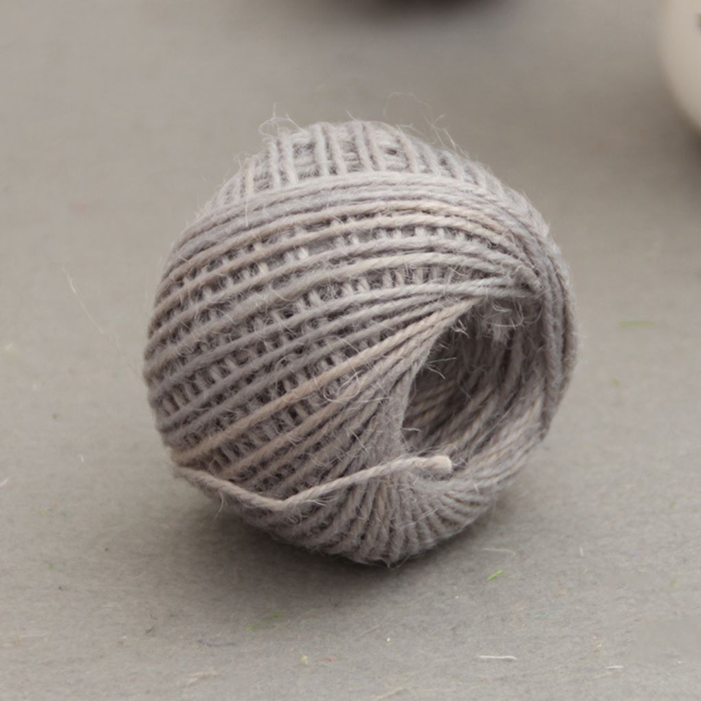 Sonceds 50m Multicolor Twisted Burlap String Natural Ribbon Fiber Jute Twine Rope