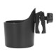 thumbnail image 4 of Portavasos universal negro para cochecito con garras de fijación resistentes antideslizantes para bicicletas, scooters, coches de club y vehículos todo terreno, 4 of 10