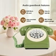 thumbnail image 3 of Voice Recording Audio Guest Book – Guest Book Phone for Weddings, Bridal Showers, Anniversaries | Retro Telephone Voice Recorder | USB Rechargeable Memory Phone | Unique Wedding Gift (Green), 3 of 7
