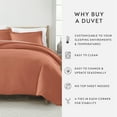 thumbnail image 6 of Noble Linens 3-Piece Clay Duvet Cover Set, King/ Cal King, 6 of 9